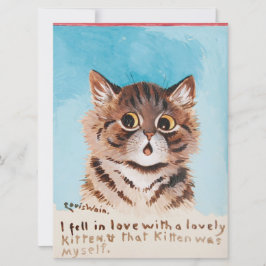 Ich bin in Liebe mit einem netten Kitten (ich selb Feiertagskarte