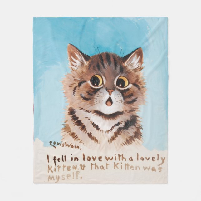 Ich bin in Liebe mit einem netten Kitten (ich selb Fleecedecke (Vorderseite)