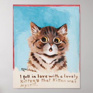 Ich bin in Liebe mit einem netten Kitten (ich selb Poster