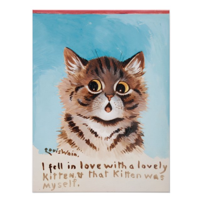 Ich bin in Liebe mit einem netten Kitten (ich selb Poster (Vorderseite)