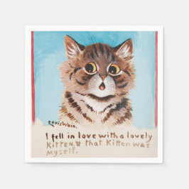 Ich bin in Liebe mit einem netten Kitten (ich selb Serviette