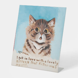 Ich bin in Liebe mit einem netten Kitten (ich selb Sockelschild