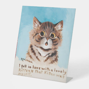 Ich bin in Liebe mit einem netten Kitten (ich selb Sockelschild
