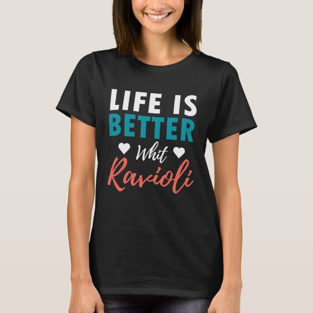 Ich bin in Liebe mit Ravioli Girls About Italian F T-Shirt (Vorderseite)