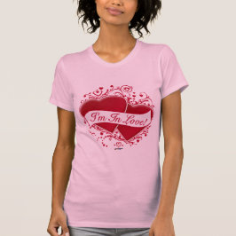 Ich bin in Liebe! Rote Herzen T-Shirt