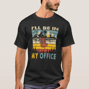 Ich bin in meinem Büro Funny Disk Golf Player Vint T-Shirt