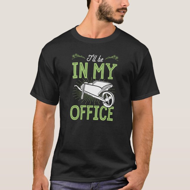 Ich bin in meinem Büro in der Rollstuhl Blume Gar T-Shirt (Vorderseite)
