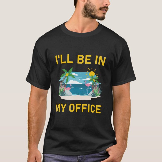 Ich bin in meinem Büro - Surfen Funny Surfer T-Shirt (Vorderseite)