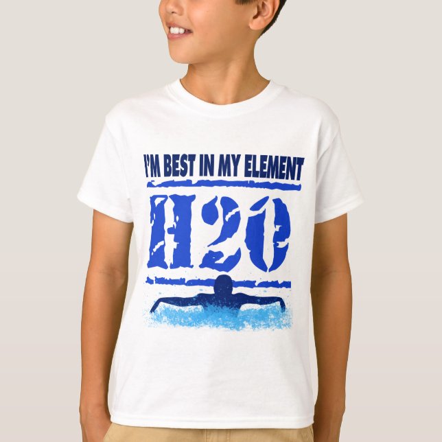 Ich bin IN MEINEM ELEMENT - H2O AM BESTEN T-Shirt (Vorderseite)