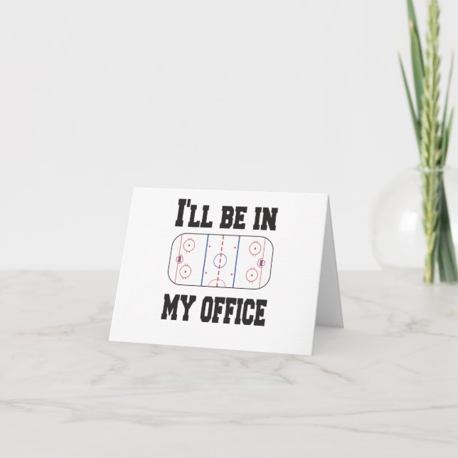 Ich bin in meinem Hockey Dankeskarte (Vorderseite)