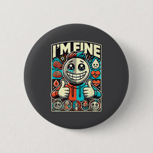 Ich bin in Ordnung Hilfe Depression Angstzustände Button