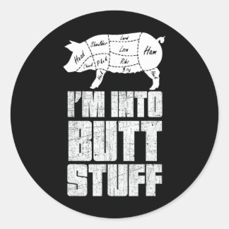 Ich bin in Pork Hintern Stuff - Funny Grillen Gril Runder Aufkleber