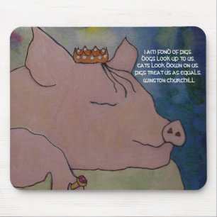 ICH BIN IN SCHWEINE VERNARRT. WINSTON CHURCHILL - MOUSEPAD