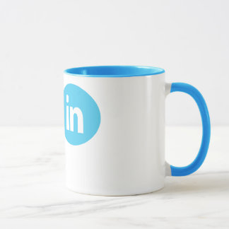 "Ich bin #in" - Twitter u. LinkedIn Tasse