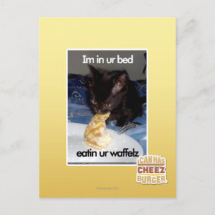 Ich bin in unserem Bett Postkarte