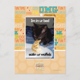 Ich bin in unserem Bett Postkarte