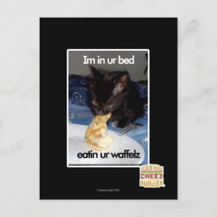 Ich bin in unserem Bett Postkarte