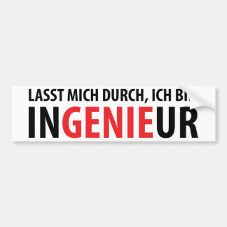 Ich bin Ingenieur Autoaufkleber
