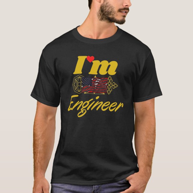 Ich bin Ingenieur der usa Collection T-Shirt (Vorderseite)