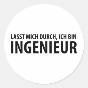Ich bin Ingenieur Icon Runder Aufkleber