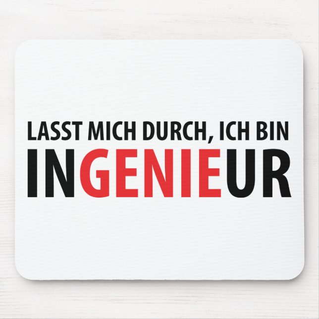 Ich bin Ingenieur Mousepad (Vorne)