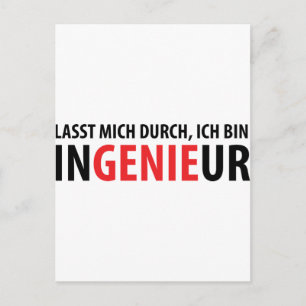 Ich bin Ingenieur Postkarte