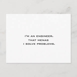 Ich bin Ingenieur Postkarte