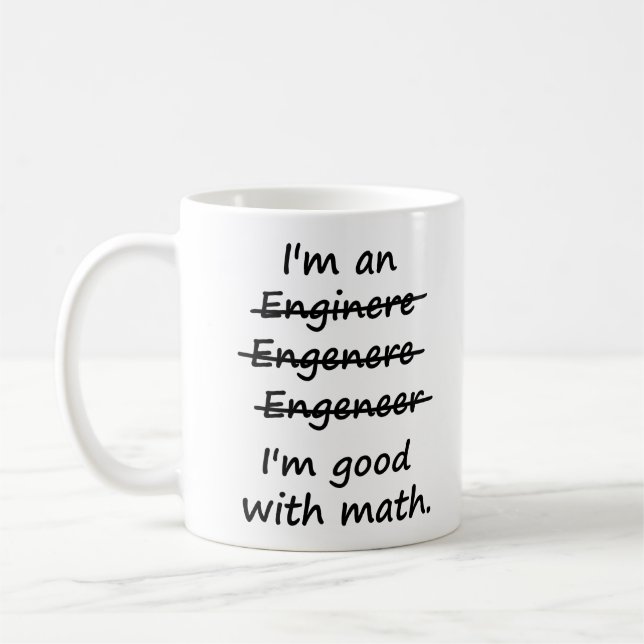 Ich bin Ingenieur und ich bin gut in Mathe Tasse (Links)
