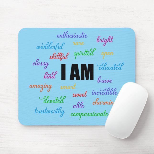 Ich bin inspirierend, positiv, religiös, Christlic Mousepad (Mit Mouse)