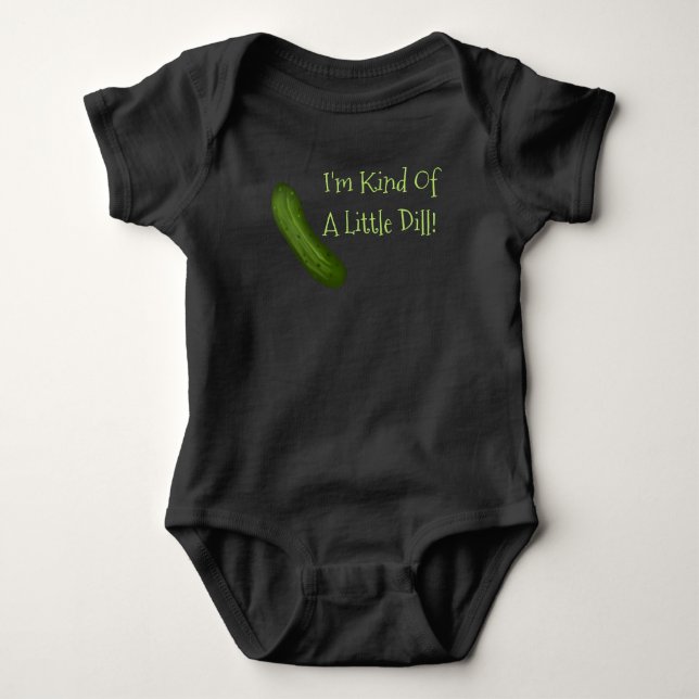 Ich bin irgendwie ein kleiner Dill-Pickle-Bodysuit Baby Strampler (Vorderseite)