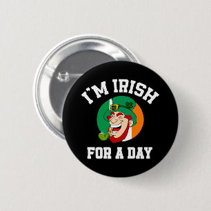 Ich bin irisch für einen Tag St. Patricks Day Sham Button