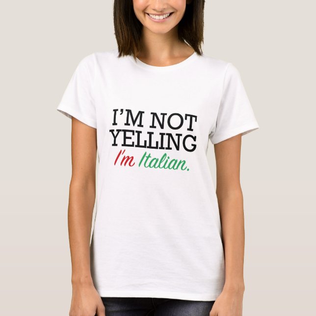 Ich bin Italienerin T-Shirt (Vorderseite)