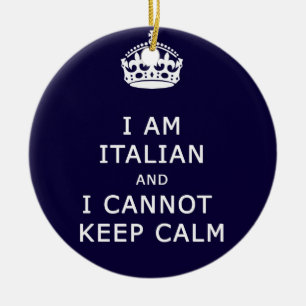 Ich bin italienisch und ich kann ruhiges lustiges keramik ornament