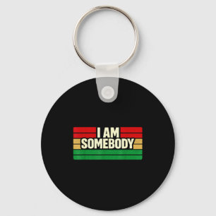 Ich bin jemand positive Affirmation Retro Schlüsselanhänger