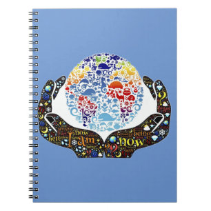 Ich bin jetzt inspirierende Word Art Notizblock