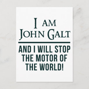 Ich bin John Galt Postkarte