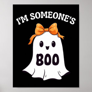 Ich bin Jones Boo Funny Halloween Ghost Matching C Poster