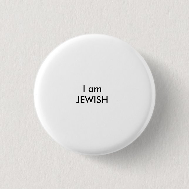 Ich bin JÜDISCH Button (Vorderseite)
