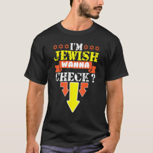 Ich bin jüdischer Wanna Karo Circumcision Hanukkah T-Shirt