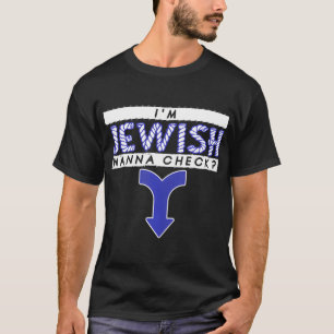 Ich bin jüdischer Wanna Karo Funny Circumcision T-Shirt