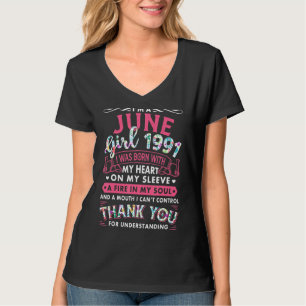 Ich bin June Girl 1991 31. Geburtstag 31 Jahre T-Shirt