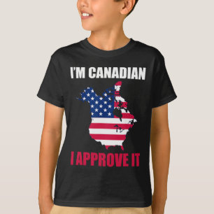 Ich bin Kanadierin Ich billige es US-Flagge Kanada T-Shirt
