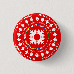 Ich bin kanadischer/Je Suis Canadien Knopf Button