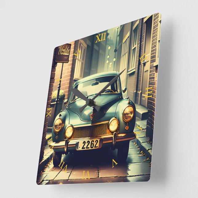 Ich bin kein alter Klassiker Quadratische Wanduhr (Winkel)