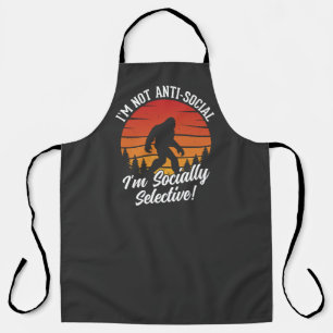 Ich bin kein antisoziales Bigfoot Black Schürze