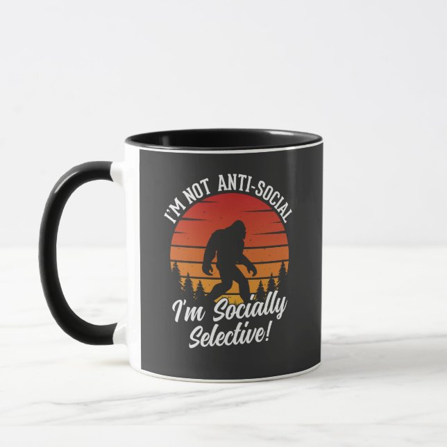 Ich bin kein antisoziales Bigfoot Black Tasse (Links)
