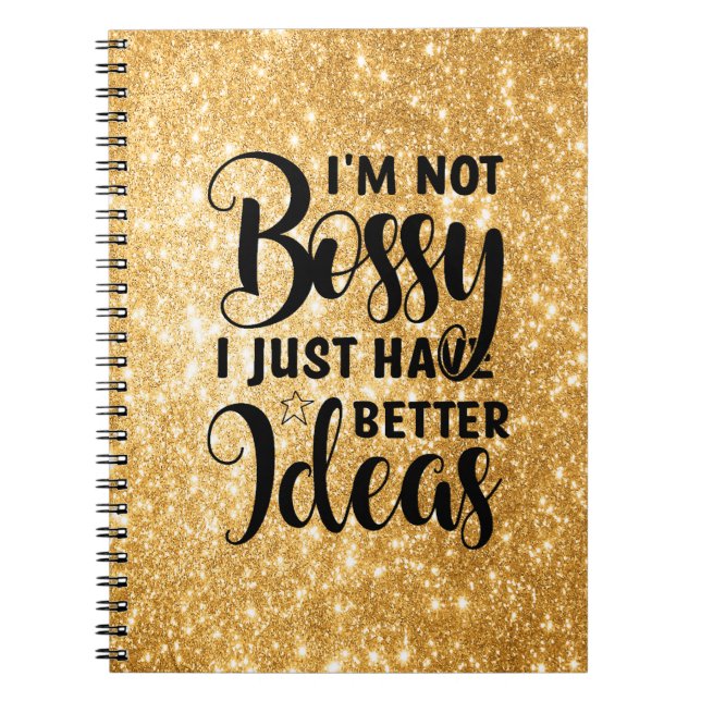Ich bin kein Bossy Spiral Foto Notebook Notizblock (Vorderseite)