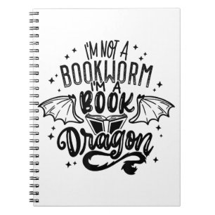 Ich bin kein Buchwurm, ich bin ein Buch-Drachen-Fa Notizblock