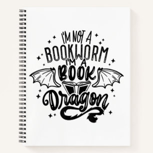 Ich bin kein Buchwurm, ich bin ein Buch-Drachen-Fa Notizbuch