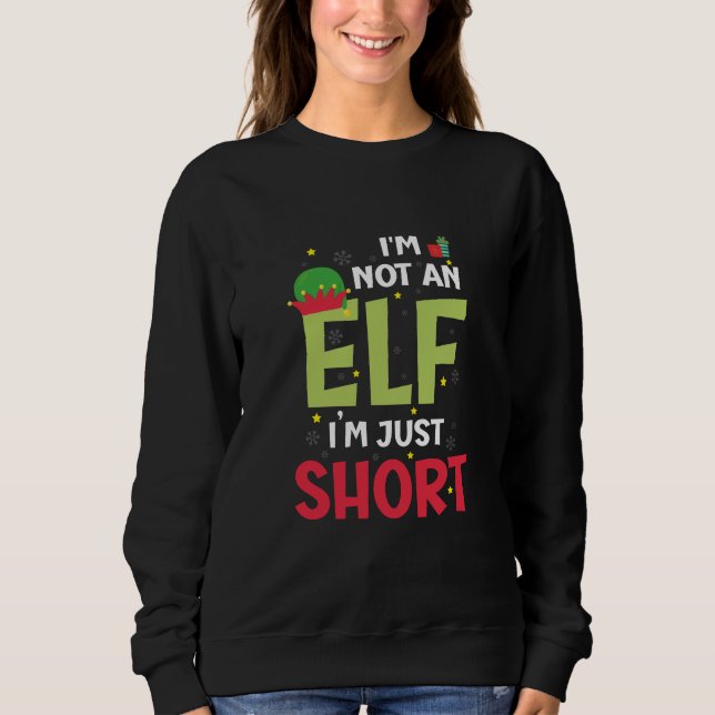 Ich bin kein Elf-Familie Weihnachtsjs passen zusam Sweatshirt (Vorderseite)